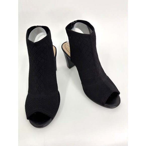 LifeStride Alita Slingback Heel Fabric Stretch Peep Toe 9.5 Wide - Picture 1 of 7